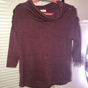 Burgundy colored blouse